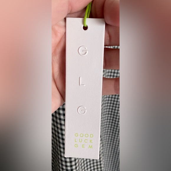 NWT Good Luck Gem Gingham Print Mini Dress Medium - Picture 7 of 9